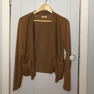 Tan Suede Cardigan From Ardene